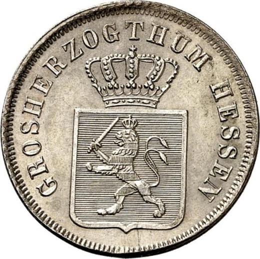 Аверс монеты - 6 крейцеров 1844 года - цена серебряной монеты - Гессен-Дармштадт, Людвиг II