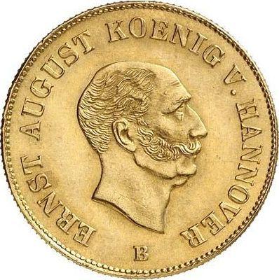 Awers monety - 5 talarów 1846 B - cena złotej monety - Hanower, Ernest August I