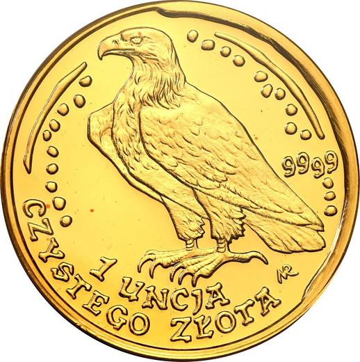 Reverso 500 eslotis 2000 MW NR "Pigargo europeo" - valor de la moneda de oro - Polonia, República moderna