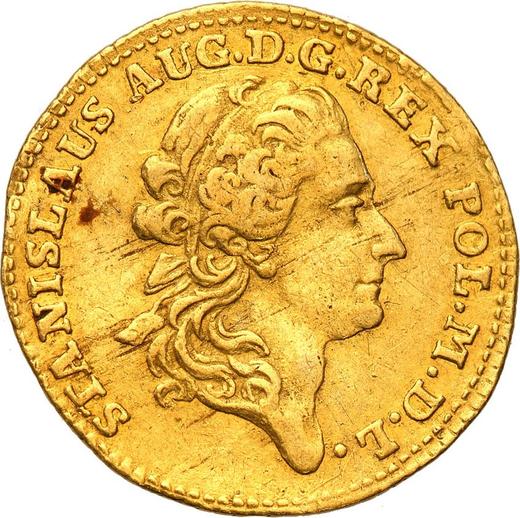Аверс монеты - Дукат 1774 года AP - цена золотой монеты - Польша, Станислав II Август