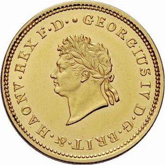 Аверс монеты - 10 талеров 1822 года B - цена золотой монеты - Ганновер, Георг IV