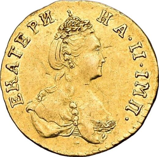 Anverso Poltina (1/2 rublo) 1777 "Tipo 1777-1778" - valor de la moneda de oro - Rusia, Catalina II de Rusia 