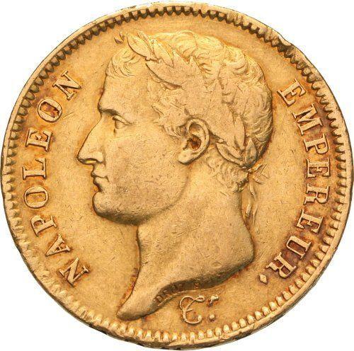 Awers monety - 40 franków 1808 W "Typ 1807-1808" Lille - Francja, Napoleon I