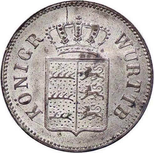 Awers monety - 6 krajcarów 1850 - cena srebrnej monety - Wirtembergia, Wilhelm I