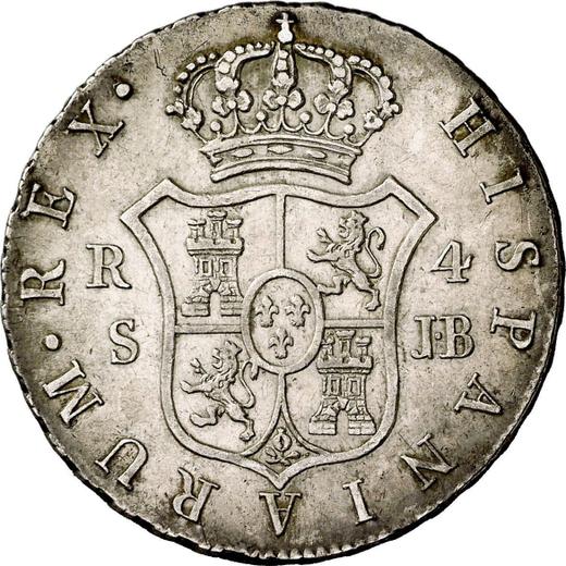 Rewers monety - 4 reales 1830 S JB - cena srebrnej monety - Hiszpania, Ferdynand VII