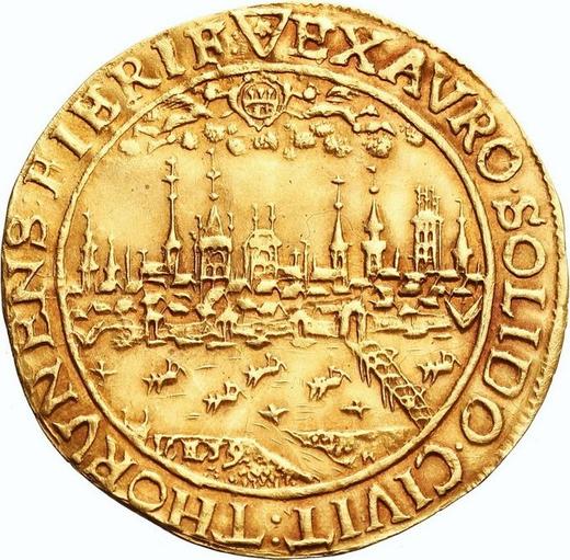 Реверс монеты - Донатив 3 дуката 1659 года HL "Торунь" - цена золотой монеты - Польша, Ян II Казимир