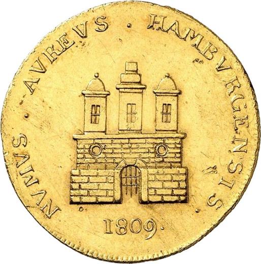 Awers monety - Dwudukat 1809 - cena  monety - Hamburg, Wolne Miasto