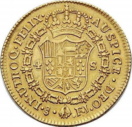 Rewers monety - 4 escudo 1816 So FJ - cena złotej monety - Chile, Ferdynand VI