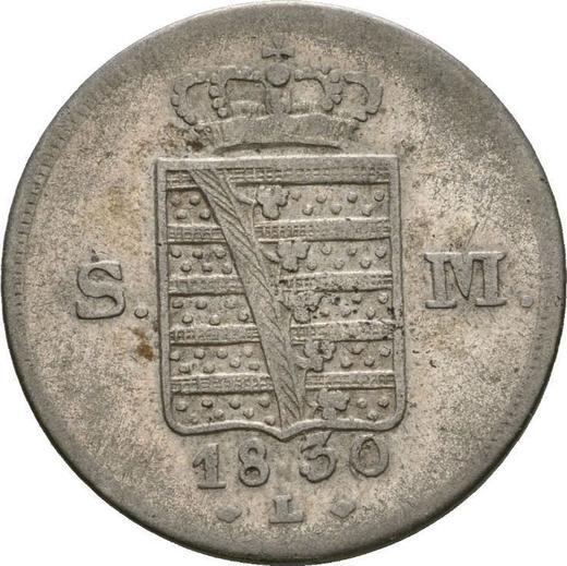 Awers monety - 6 krajcarów 1830 L - cena srebrnej monety - Saksonia-Meiningen, Bernard II