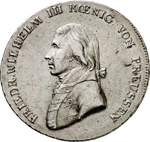 Anverso Tálero 1800 B - valor de la moneda de plata - Prusia, Federico Guillermo III