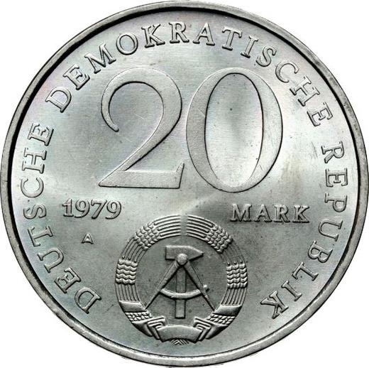 Реверс монеты - 20 марок 1979 года A "30 лет ГДР" - цена  монеты - Германия, ГДР