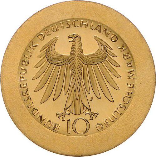 Reverse 10 Mark 1972 J "Games of the XX Olympiad" Gold - Gold Coin Value - Germany, FRG