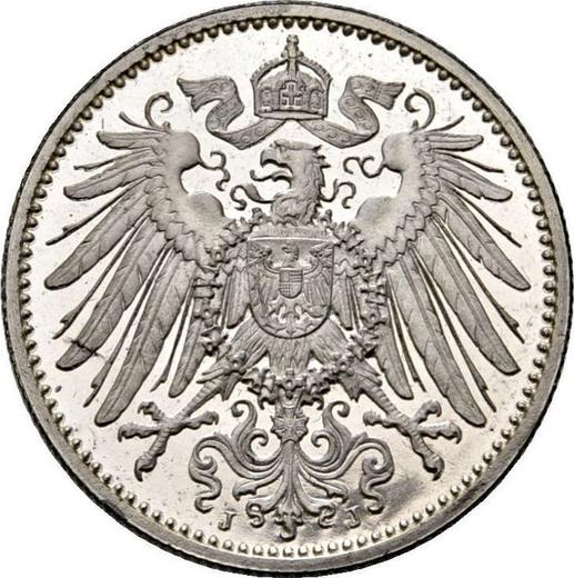 Reverso 1 marco 1907 J "Tipo 1891-1916" - valor de la moneda de plata - Alemania, Imperio alemán