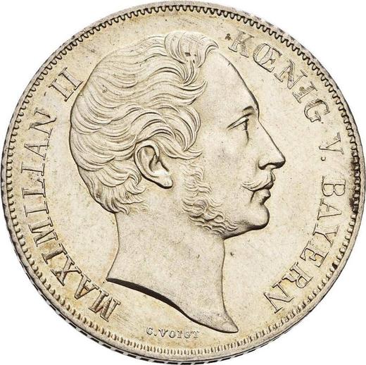 Awers monety - 1 gulden 1862 - cena srebrnej monety - Bawaria, Maksymilian II