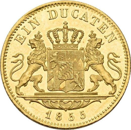 Rewers monety - Dukat 1855 "Typ 1849-1856" - cena złotej monety - Bawaria, Maksymilian II