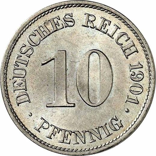 Аверс монеты - 10 пфеннигов 1901 года E "Тип 1890-1916" - цена  монеты - Германия, Германская Империя