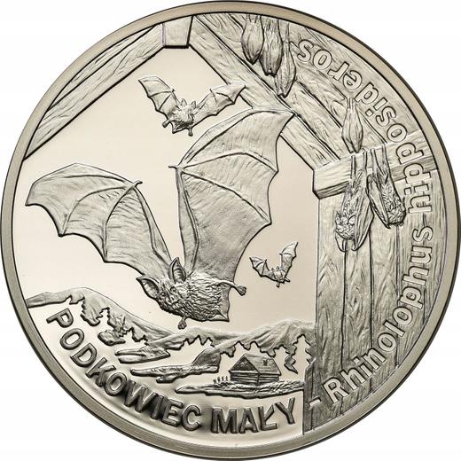 Reverso 20 eslotis 2010 MW "Rhinolophus hipposideros" - valor de la moneda de plata - Polonia, República moderna
