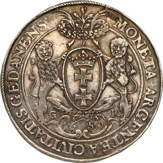 Reverso 2 táleros 1650 GR "Gdańsk" - valor de la moneda de plata - Polonia, Juan II Casimiro