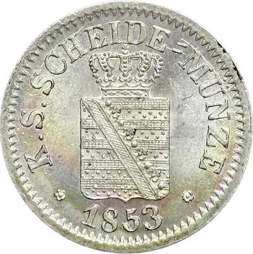 Awers monety - Neugroschen 1853 F - cena srebrnej monety - Saksonia-Albertyna, Fryderyk August II