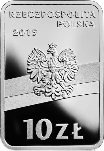 Anverso 10 eslotis 2015 MW "Józef Piłsudski" - valor de la moneda de plata - Polonia, República moderna