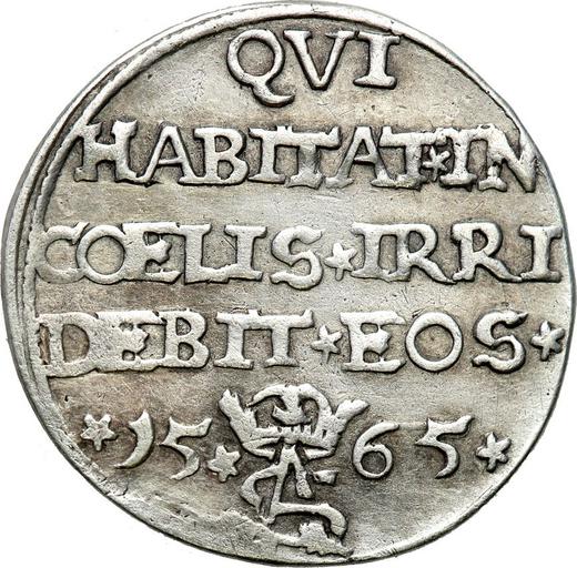 Rewers monety - Trojak 1565 "Litwa" - cena srebrnej monety - Polska, Zygmunt II August