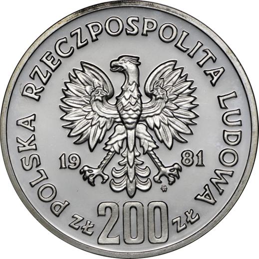 Anverso 200 eslotis 1981 MW "Vladislao I Herman" Plata - valor de la moneda de plata - Polonia, República Popular