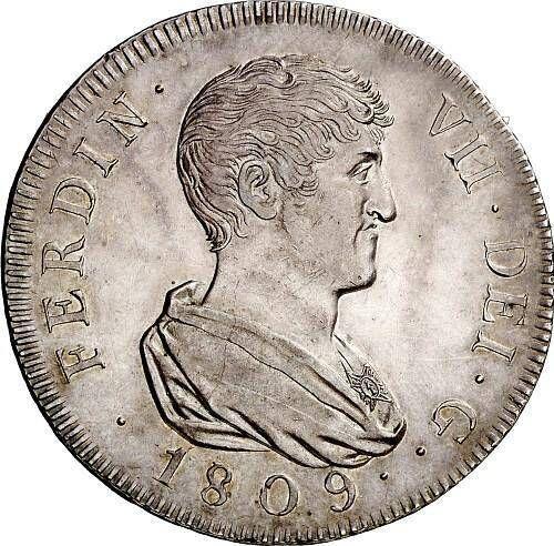 Аверс монеты - 8 реалов 1809 года C MP "Тип 1808-1811" - цена серебряной монеты - Испания, Фердинанд VII