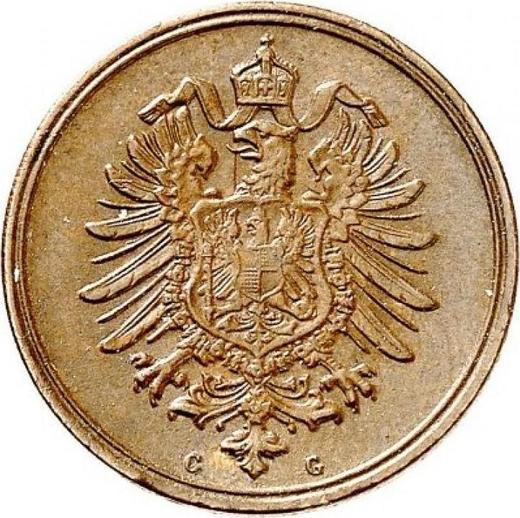 Реверс монеты - 1 пфенниг 1876 года G "Тип 1873-1889" - цена  монеты - Германия, Германская Империя