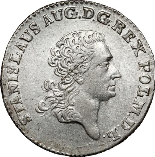 Аверс монеты - Злотовка (4 гроша) 1766 года FS - цена серебряной монеты - Польша, Станислав II Август