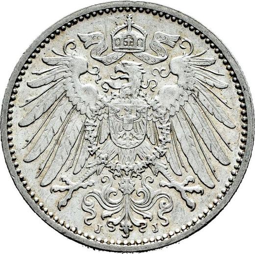 Reverso 1 marco 1893 J "Tipo 1891-1916" - valor de la moneda de plata - Alemania, Imperio alemán