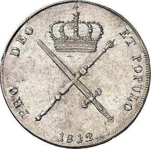 Реверс монеты - Талер 1812 года "Тип 1809-1825" - цена серебряной монеты - Бавария, Максимилиан I