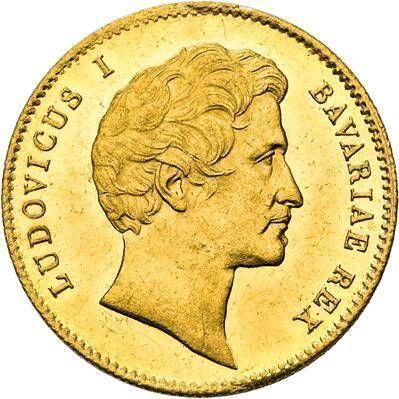 Awers monety - Dukat MDCCCXLVI (1846) - cena złotej monety - Bawaria, Ludwik I