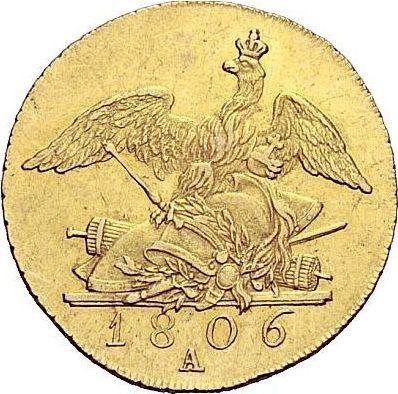 Rewers monety - Friedrichs d'or 1806 A - cena złotej monety - Prusy, Fryderyk Wilhelm III