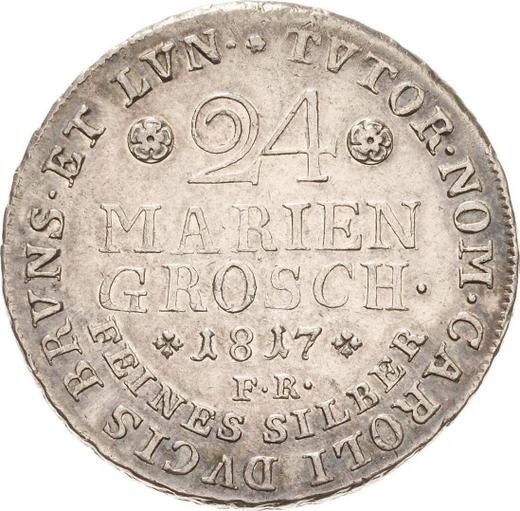 Реверс монеты - 24 мариенгроша 1817 года FR - цена серебряной монеты - Брауншвейг-Вольфенбюттель, Карл II