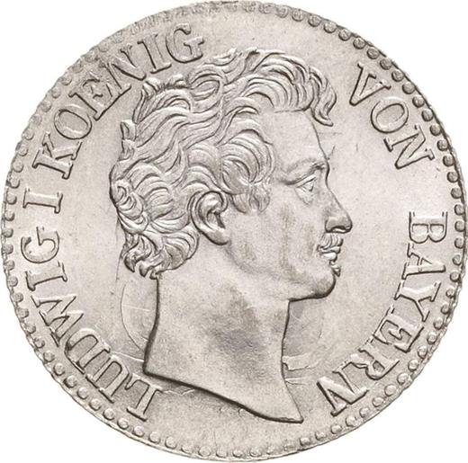 Awers monety - 6 krajcarów 1830 - cena srebrnej monety - Bawaria, Ludwik I