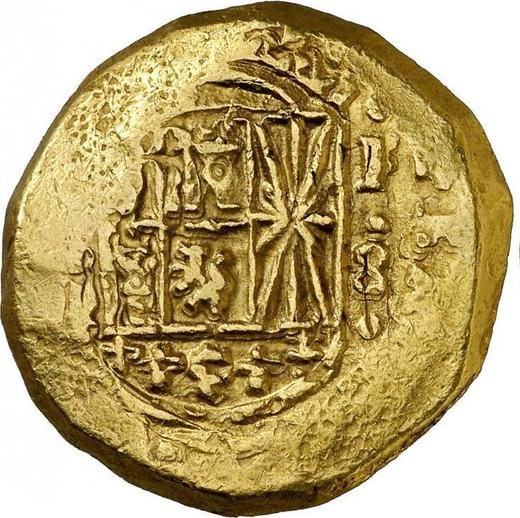 Аверс монеты - 8 эскудо 1752 года S - цена золотой монеты - Колумбия, Фердинанд VI