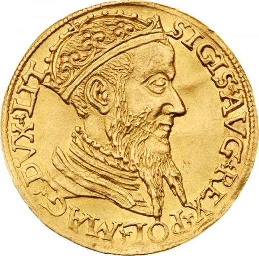 Awers monety - Dukat 1565 "Litwa" - cena złotej monety - Polska, Zygmunt II August