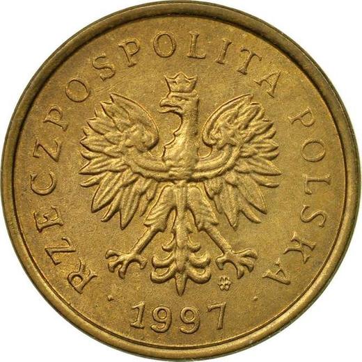 Аверс монеты - 2 гроша 1997 года MW - цена  монеты - Польша, III Республика после деноминации