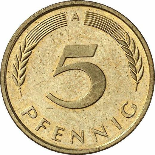 Аверс монеты - 5 пфеннигов 1993 года A - цена  монеты - Германия, ФРГ