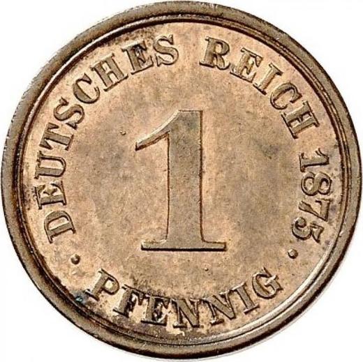 Аверс монеты - 1 пфенниг 1875 года D "Тип 1873-1889" - цена  монеты - Германия, Германская Империя