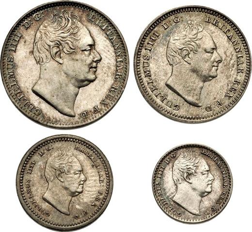 Аверс монеты - Набор монет 1837 года "Монди" - цена серебряной монеты - Великобритания, Вильгельм IV