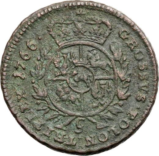 Reverse 3 Groszy (Trojak) 1766 g "Portrait in armor" STANILAUS -  Coin Value - Poland, Stanislaus II Augustus