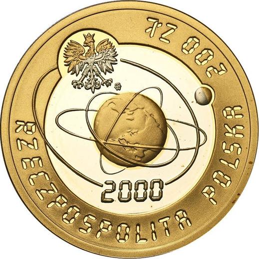 Anverso 200 eslotis 2000 MW ET "Milenio" - valor de la moneda de oro - Polonia, República moderna
