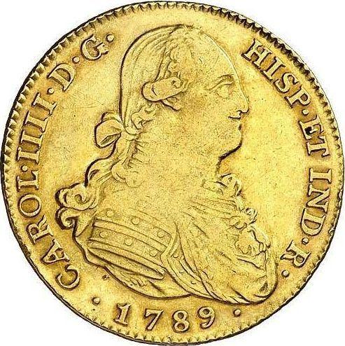 Avers 4 Escudos 1789 M MF - Goldmünze Wert - Spanien, Karl IV