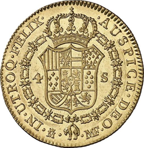 Revers 4 Escudos 1794 M MF - Goldmünze Wert - Spanien, Karl IV