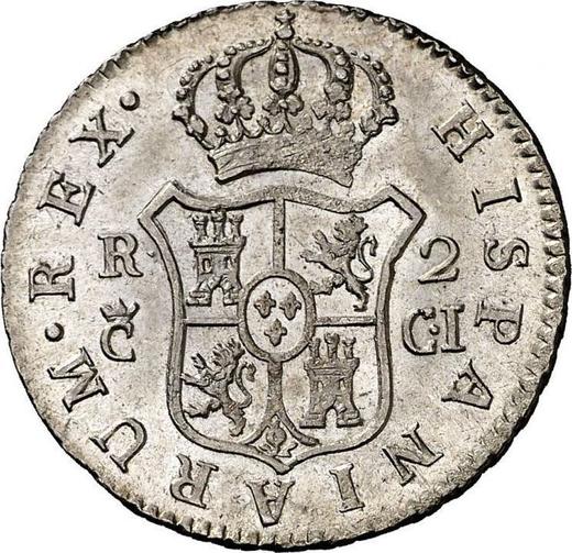 Reverso 2 reales 1812 c CI "Tipo 1810-1833" - valor de la moneda de plata - España, Fernando VII