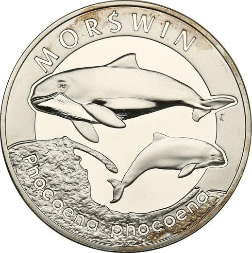 Реверс монеты - 20 злотых 2004 года MW UW "Морская свинья" - цена серебряной монеты - Польша, III Республика после деноминации