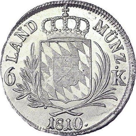 Reverso 6 Kreuzers 1810 - valor de la moneda de plata - Baviera, Maximilian I
