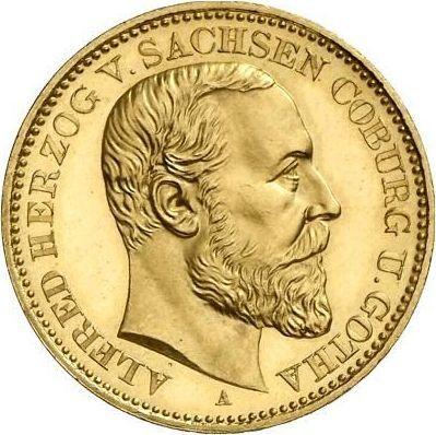 Аверс монеты - 20 марок 1895 года A "Саксен-Кобург-Гота" - цена золотой монеты - Германия, Германская Империя