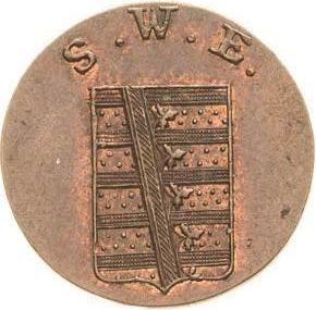 Аверс монеты - 1 пфенниг 1824 года - цена  монеты - Саксен-Веймар-Эйзенах, Карл Август